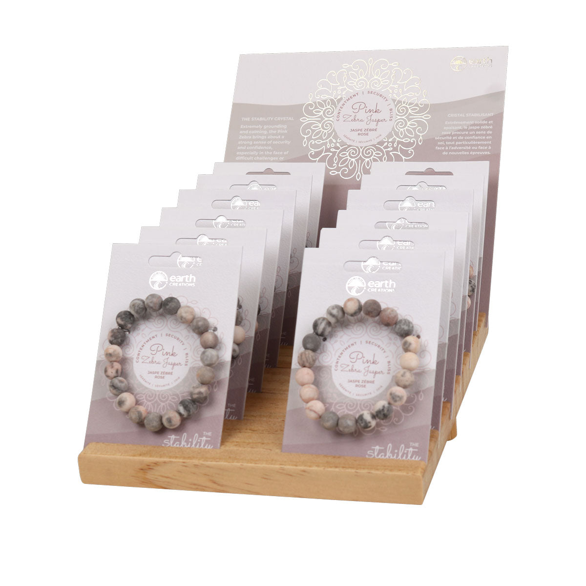 Wholesale Pink Zebra Jasper Bracelet by Earth Creations