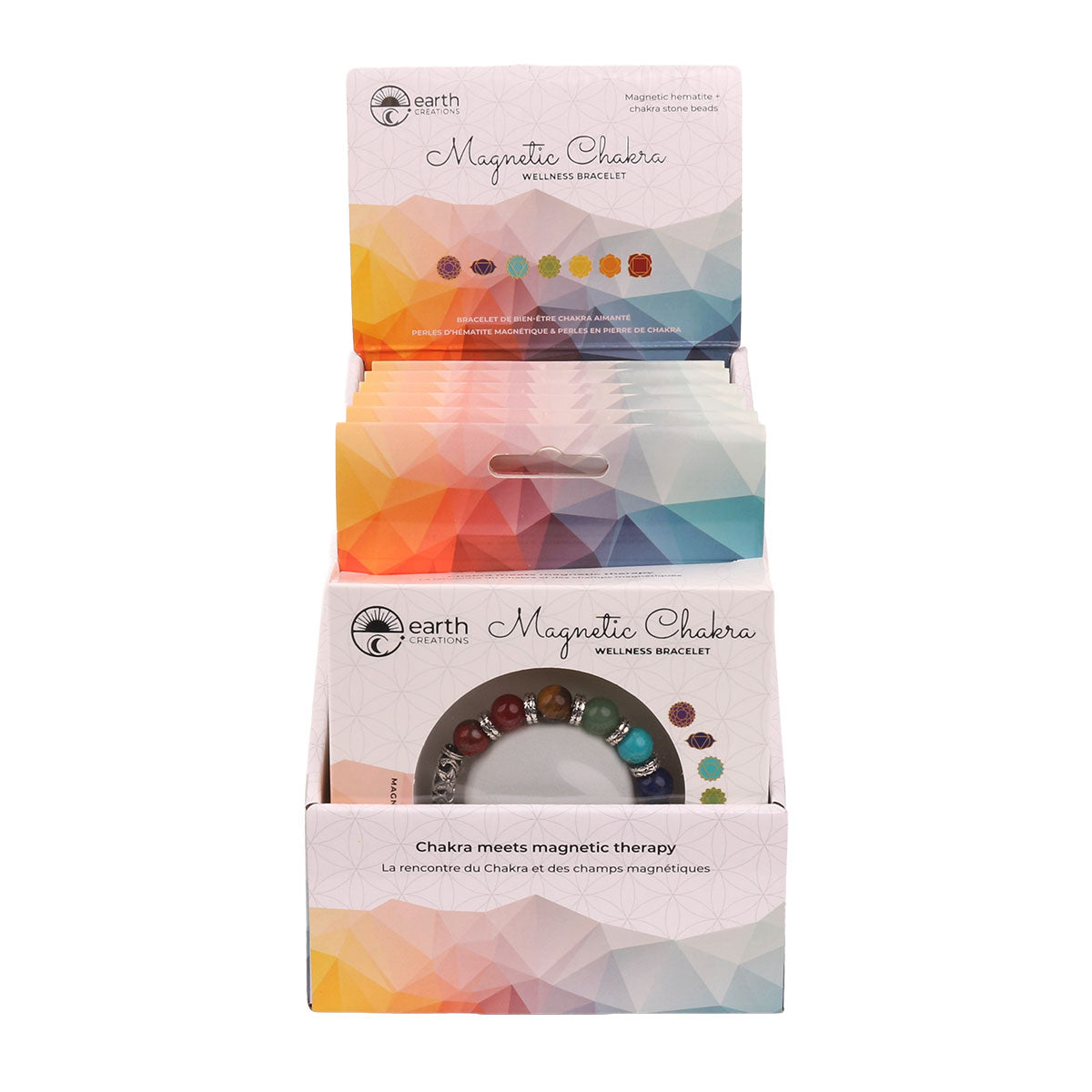 Wholesale Chakra Magnetic Bracelets Displayer of 6