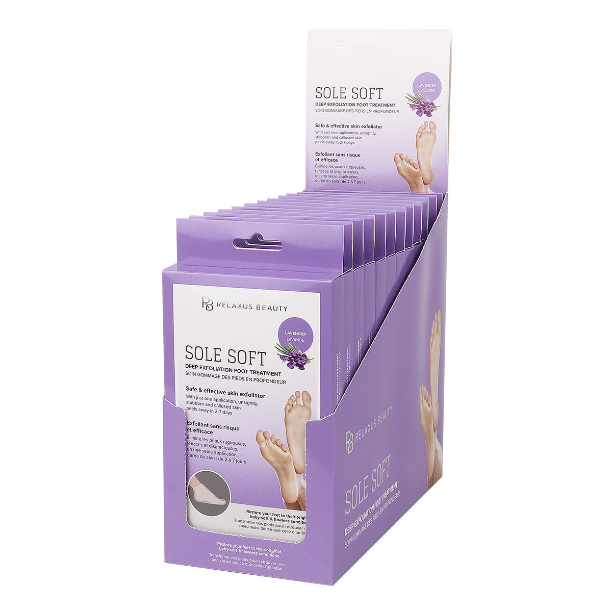 Wholesale Sole Soft Deep Exfoliation Foot Treatment Displayer of 12