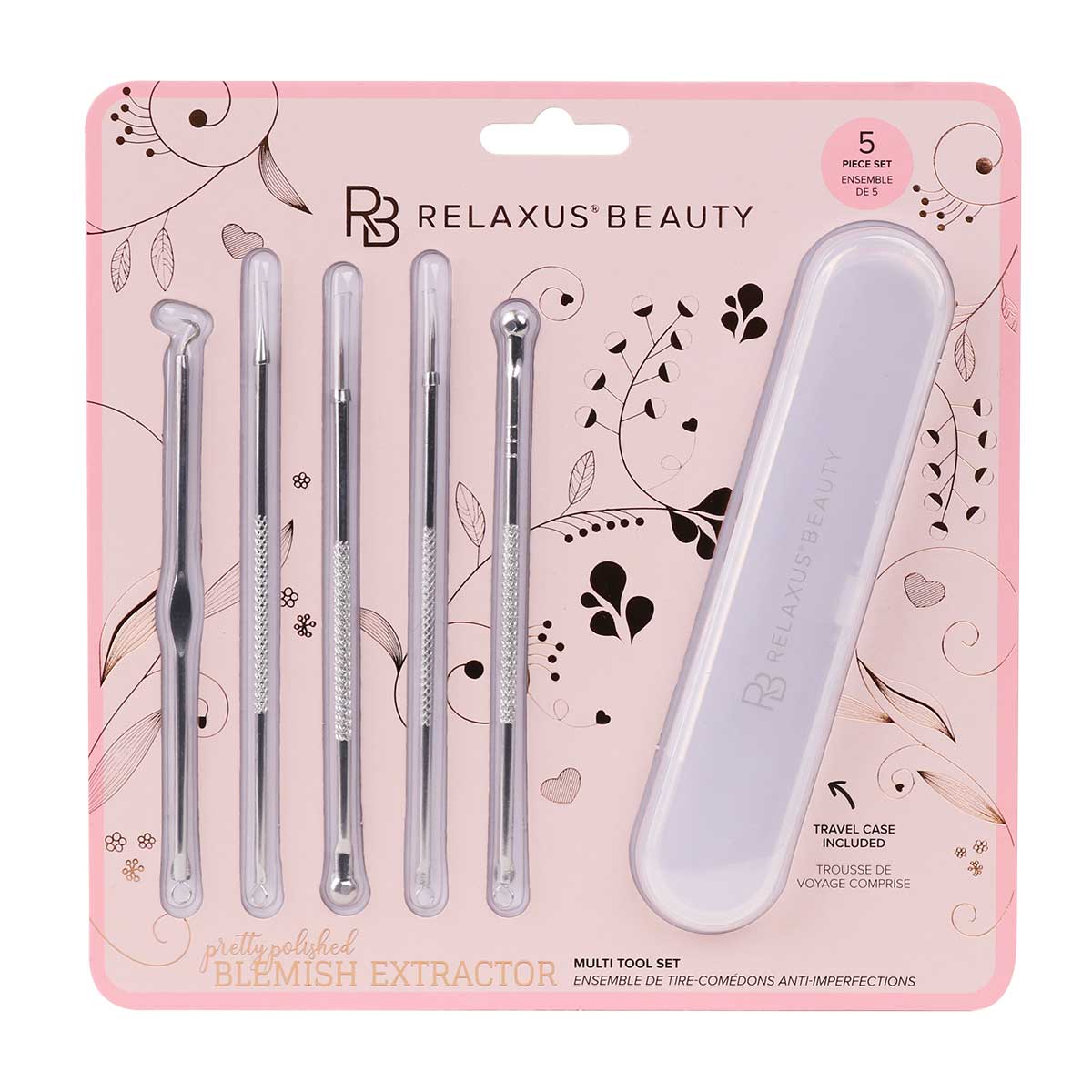 Wholesale Pretty Polished Blemish Extractor Multi 5Piece Tool Set