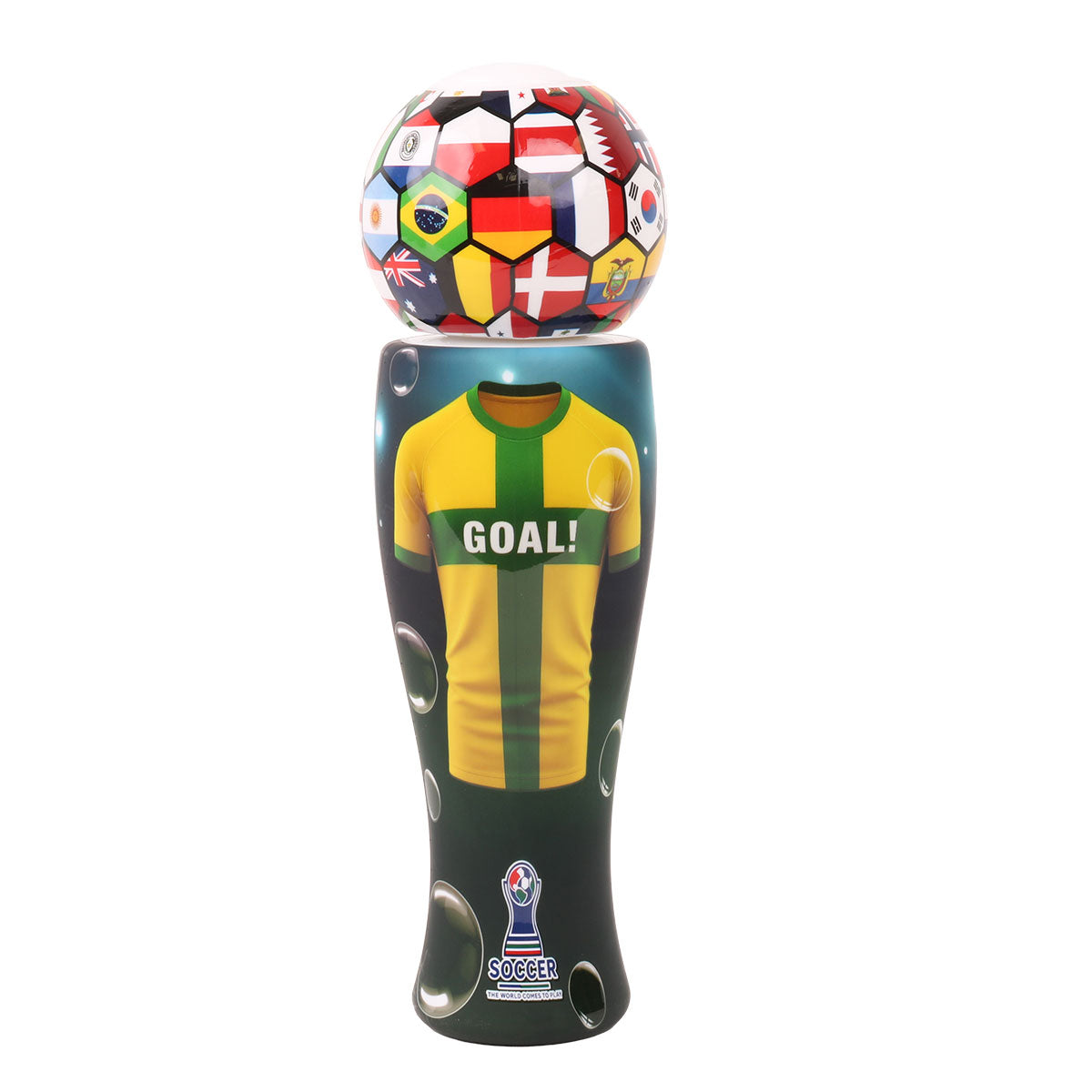Wholesale Soccer-Themed Bubble Blower Displayer of 16