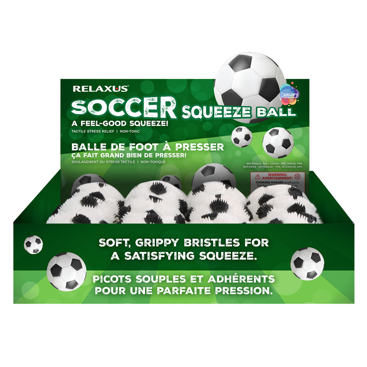 Wholesale Soccer Squeeze Ball - Displayer of 12