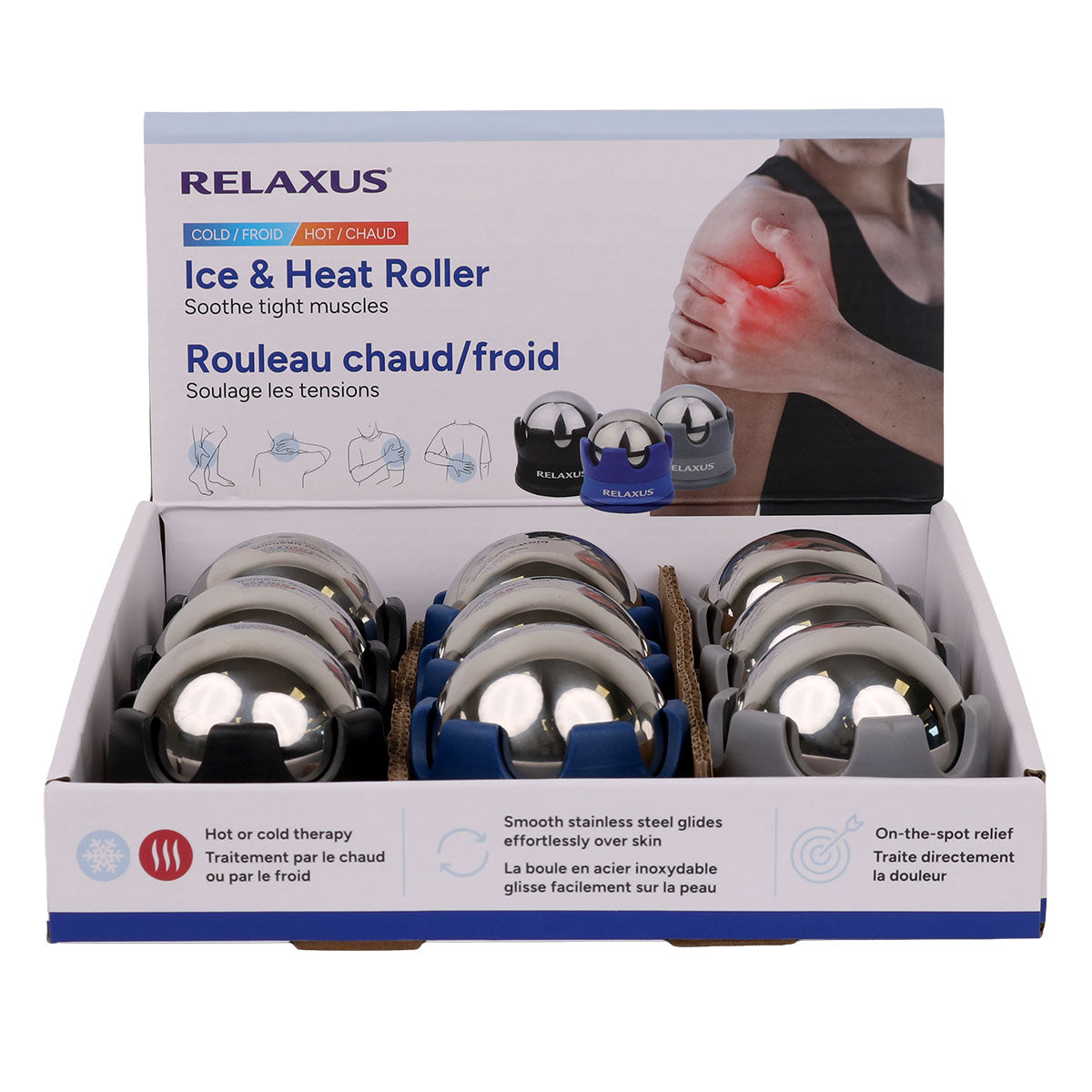 Wholesale Harmony ICE Handheld Massage Roller - Displayer of 9