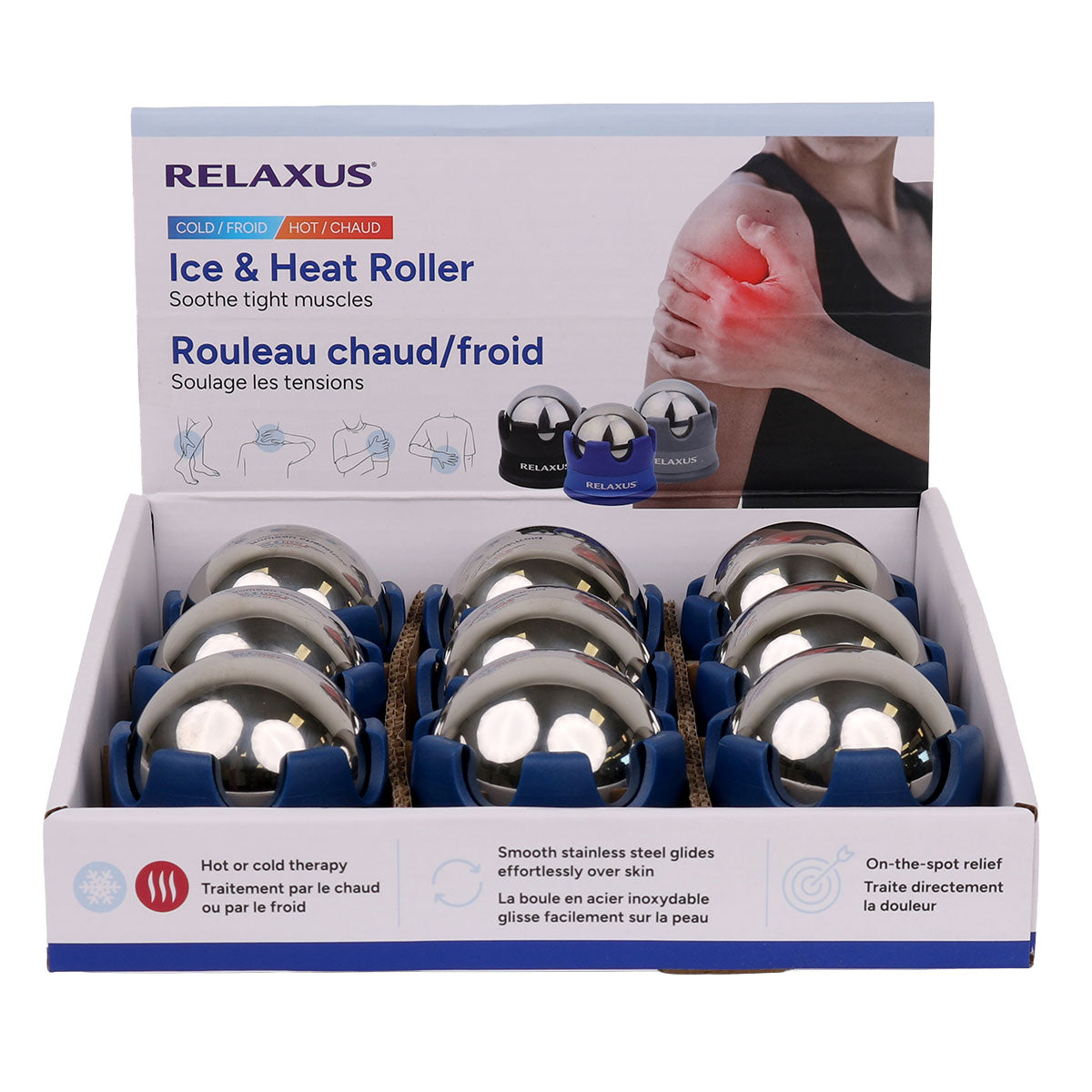 Wholesale Harmony ICE Handheld Massage Roller - Displayer of 9