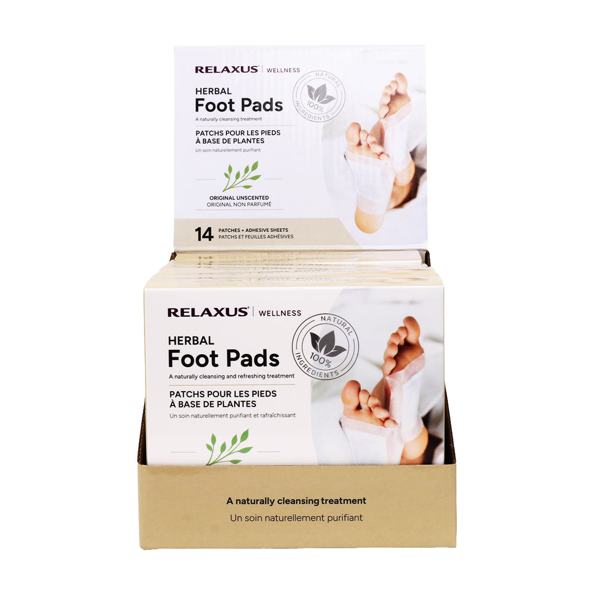 Wholesale Herbal Detox Foot Pads Displayer of 6