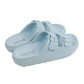 Wholesale Women's Vegan Comfy'z Plus Pastel Blue Sandal Slides