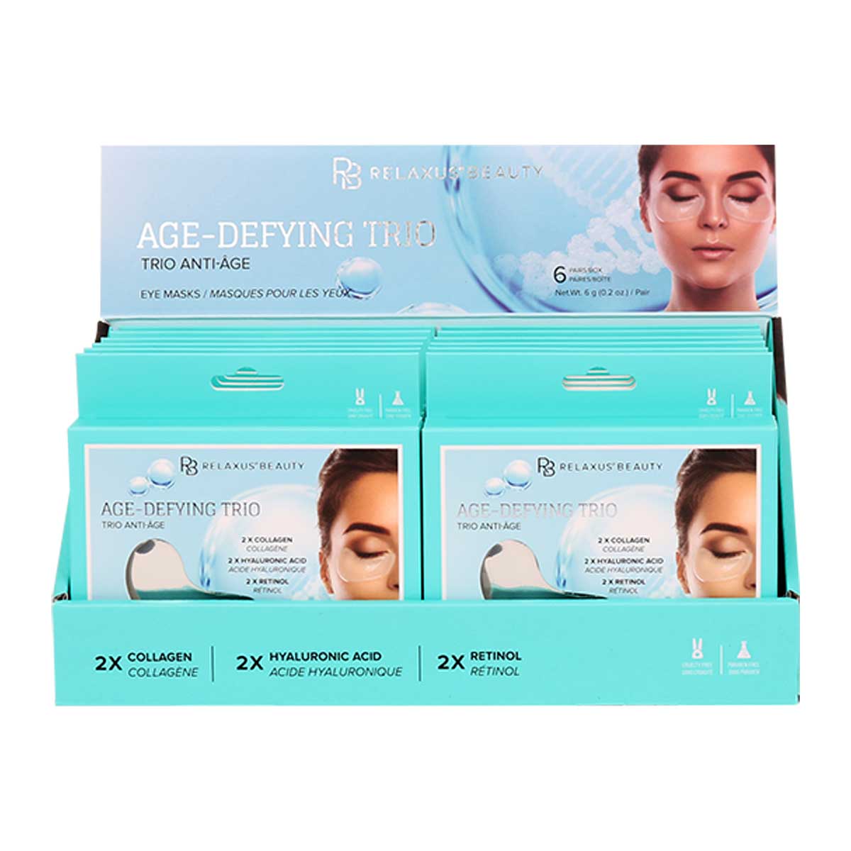 Wholesale Age-Defying Trio Hydrogel Eye Masks