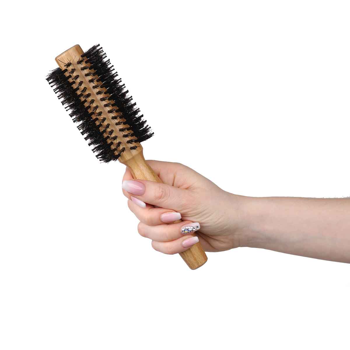 Wholesale Boar & Nylon Bristle Bamboo Round Hair Brush