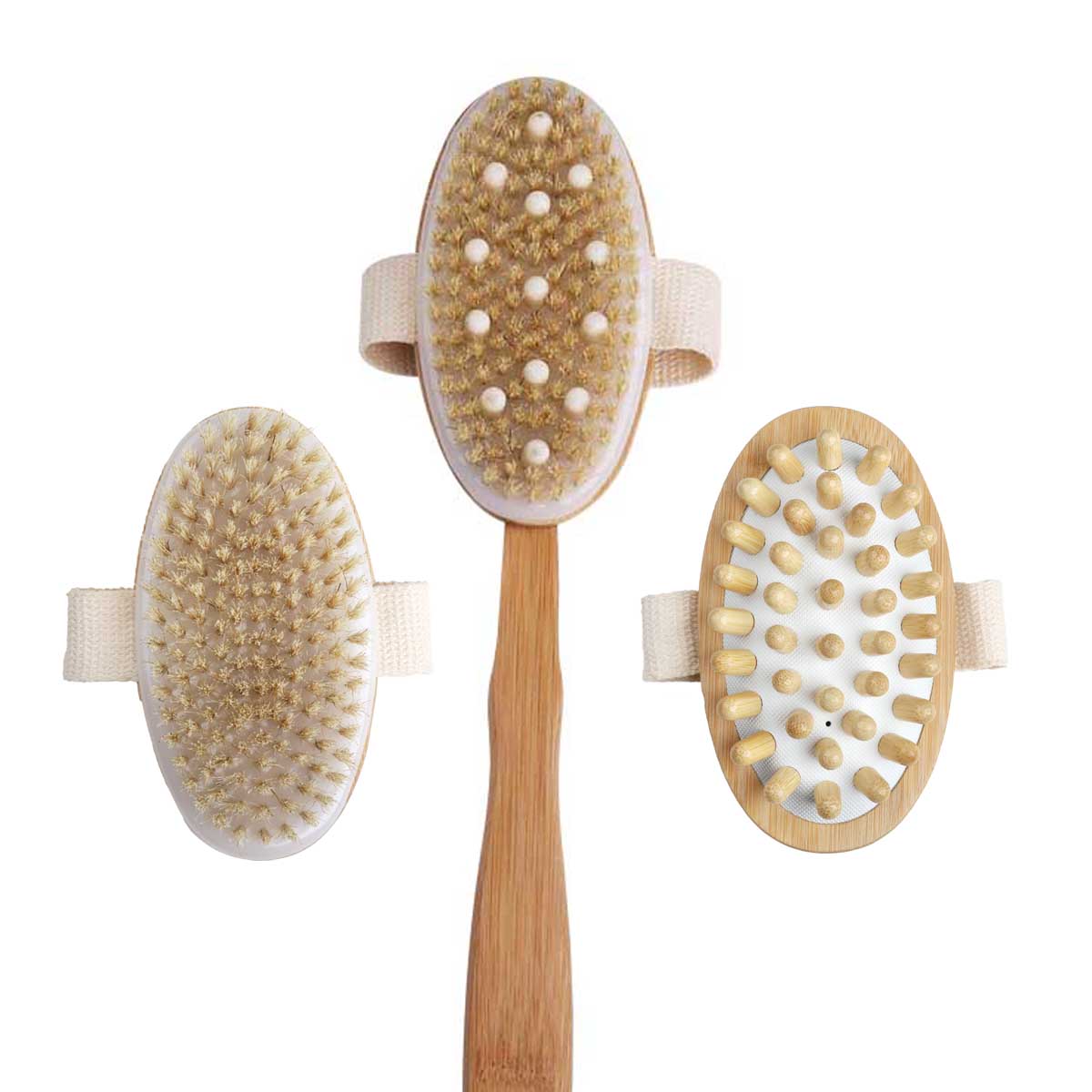 Wholesale  Wet & Dry Bamboo Bath Brush Kit with 3 Heads – Relaxus  Wholesale USA
