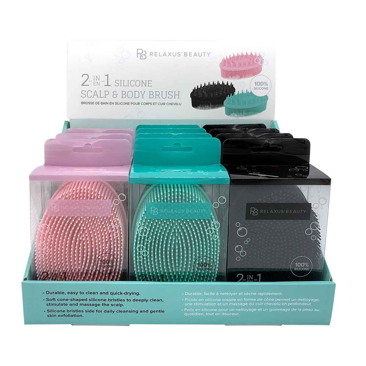 Wholesale 2-in-1 Silicone Scalp & Body Brush