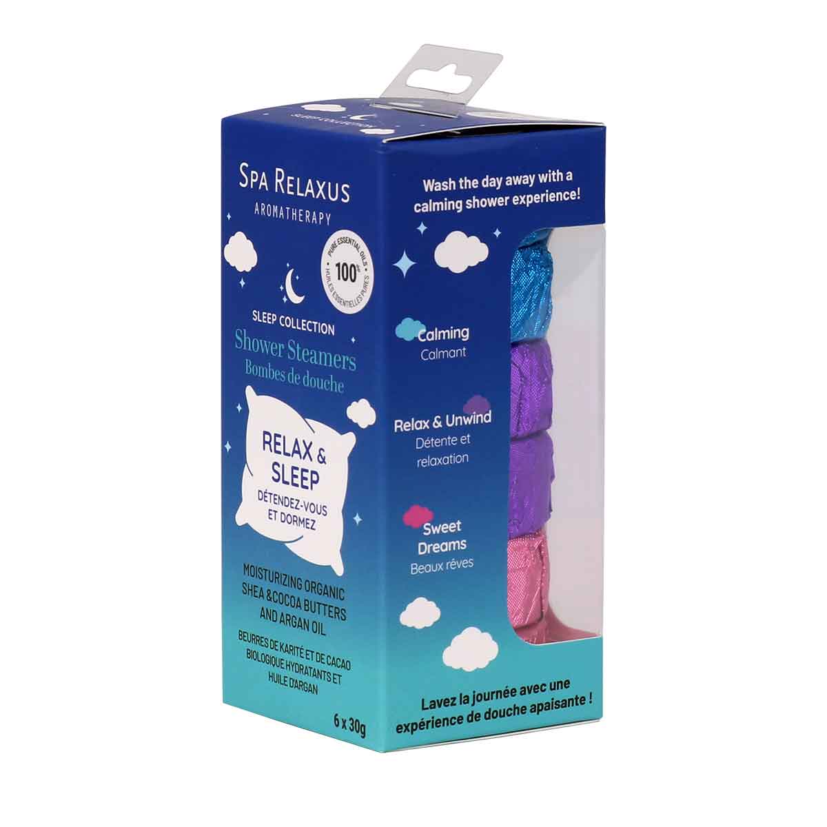 Wholesale Relax & Sleep Shower Steamers 6 Piece Gift Set (6 x 30 g)