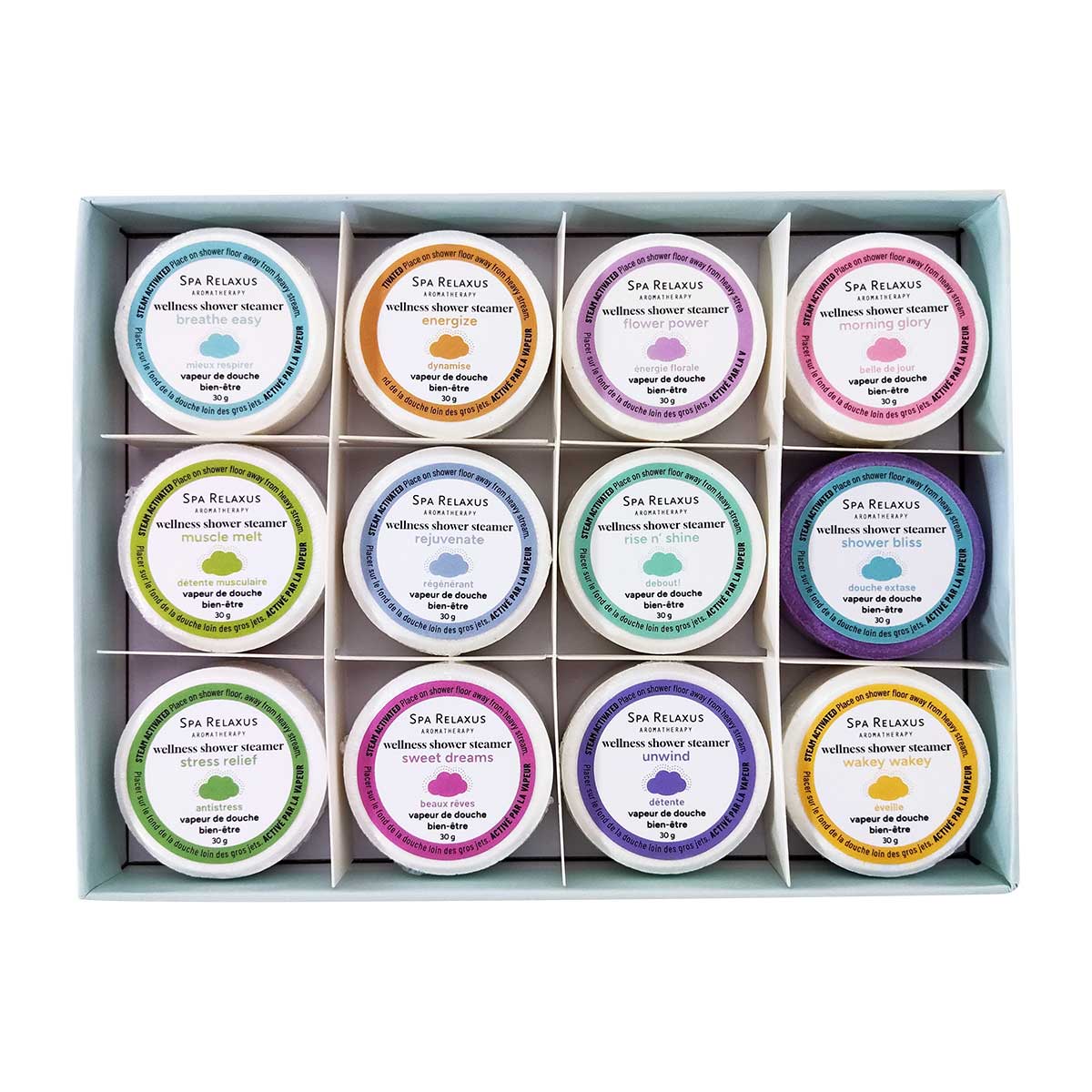 Wholesale Wellness Shower Steamers 12-Piece Gift Set