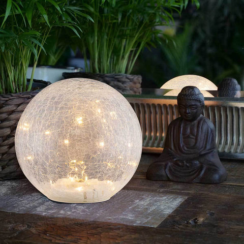 Wholesale Faerie LED Crackle Glass Globe 