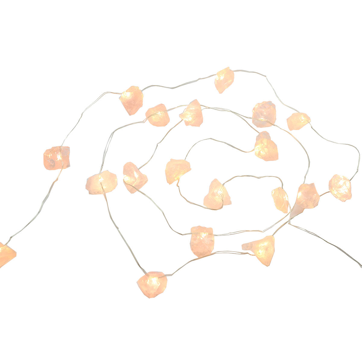 Wholesale Raw Crystal Gemstone String Lights Displayer of 6