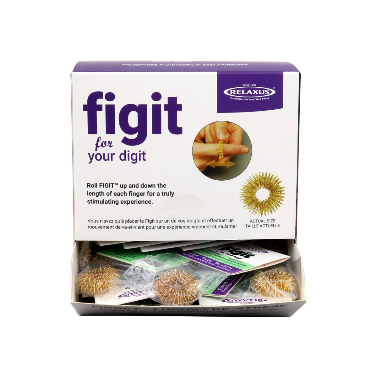 Wholesale Figit Finger Massage Bands - Displayer of 50