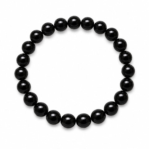 Obsidian gemstone bracelet; black volcanic glass bracelet; natural obsidian jewellery; grounding gemstone bracelet; black stone bead bracelet; obsidian bracelet for everyday wear