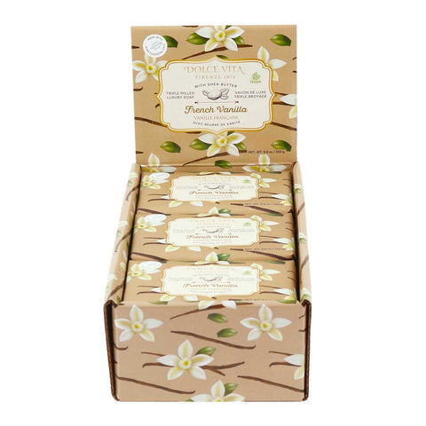 Wholesale Dolce Vita Triple Milled Luxury Soaps with Shea Butter - Displayer of 6