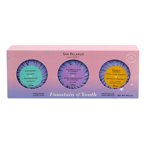 Wholesale Fountain of Youth Triple Milled Soap 3-Piece Gift Set