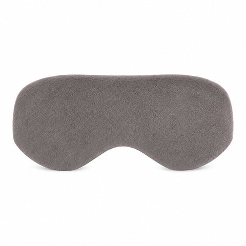 Lavender hot and cold eye mask with soft microfleece cover; lavender eye mask with removable clay bead inner pack; microwaveable lavender clay bead eye mask; chilled lavender eye mask for cooling comfort; soft lavender-scented eye mask with adjustable strap; hot and cold eye mask with lavender clay beads; reusable lavender eye mask for relaxation and travel; lavender eye mask with elasticized adjustable strap.