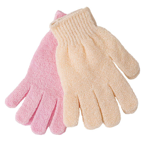 Wholesale Moisturizing Exfoliating Nylon Bath Gloves (2-Pairs)