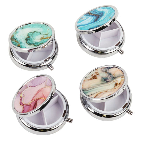 Wholesale Marble Round Pill Box Displayer of 24