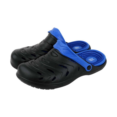 Wholesale Men's & Women's Acu Reflex Massage Clogs blue black