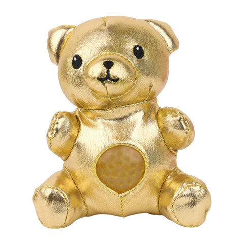 Tummy Bears sensory squeeze toy; pink Tummy Bears squeeze toy; gold Tummy Bears plush squeeze toy; silver Tummy Bears sensory toy; soft plush squeeze toy; tactile plush sensory toy