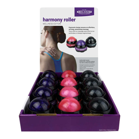 Wholesale Wellness Edition Harmony Handheld Massage Rollers Displayer of 12