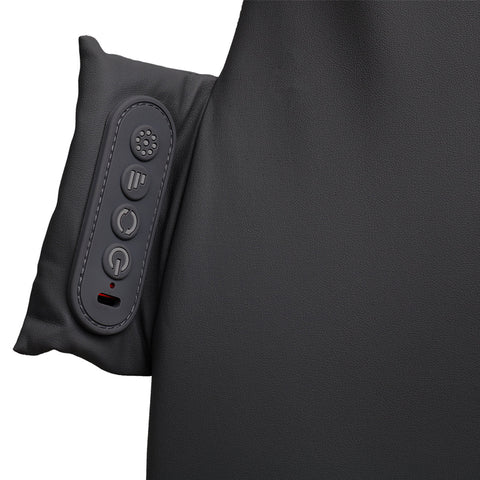 Chiro Back Pro cordless Shiatsu massage cushion Rechargeable back massage cushion with gentle heat
Shiatsu massage cushion with four deep-kneading nodes Chiro Back Pro massage cushion on a chair Ultra-thin cordless back massager with elastic straps Rechargeable Shiatsu back cushion with three massage zones
Back massage cushion with vegan leather and breathable mesh
Chiro Back Pro massage cushion with Type-C charging cable