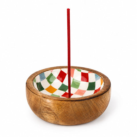 Serenity Bowl Incense Gift Set with wooden burner Handcrafted natural wood incense burner bowl
Wood incense burner with decorative inlay Serenity Bowl incense holder with 10 incense sticks Blue Crème wooden incense burner bowl Retro Checkers incense burner gift set Zebra Sage wooden incense bowl Natural wood incense burner and ash catcher