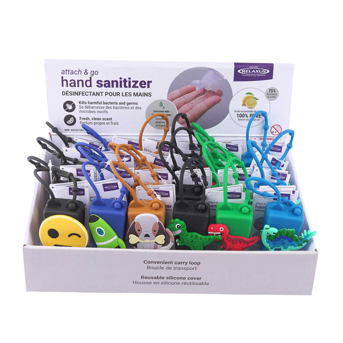 attach & go hand sanitizers - tyke displayer