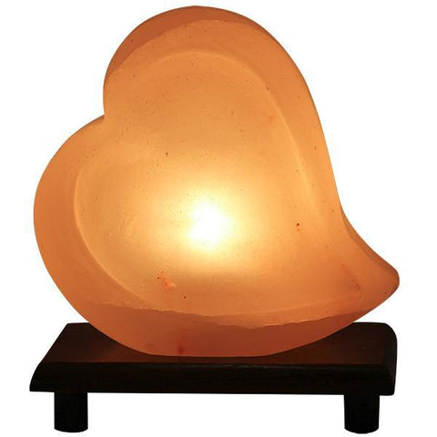 Wholesale Heart-Shaped Amber Himalayan Salt Lamp