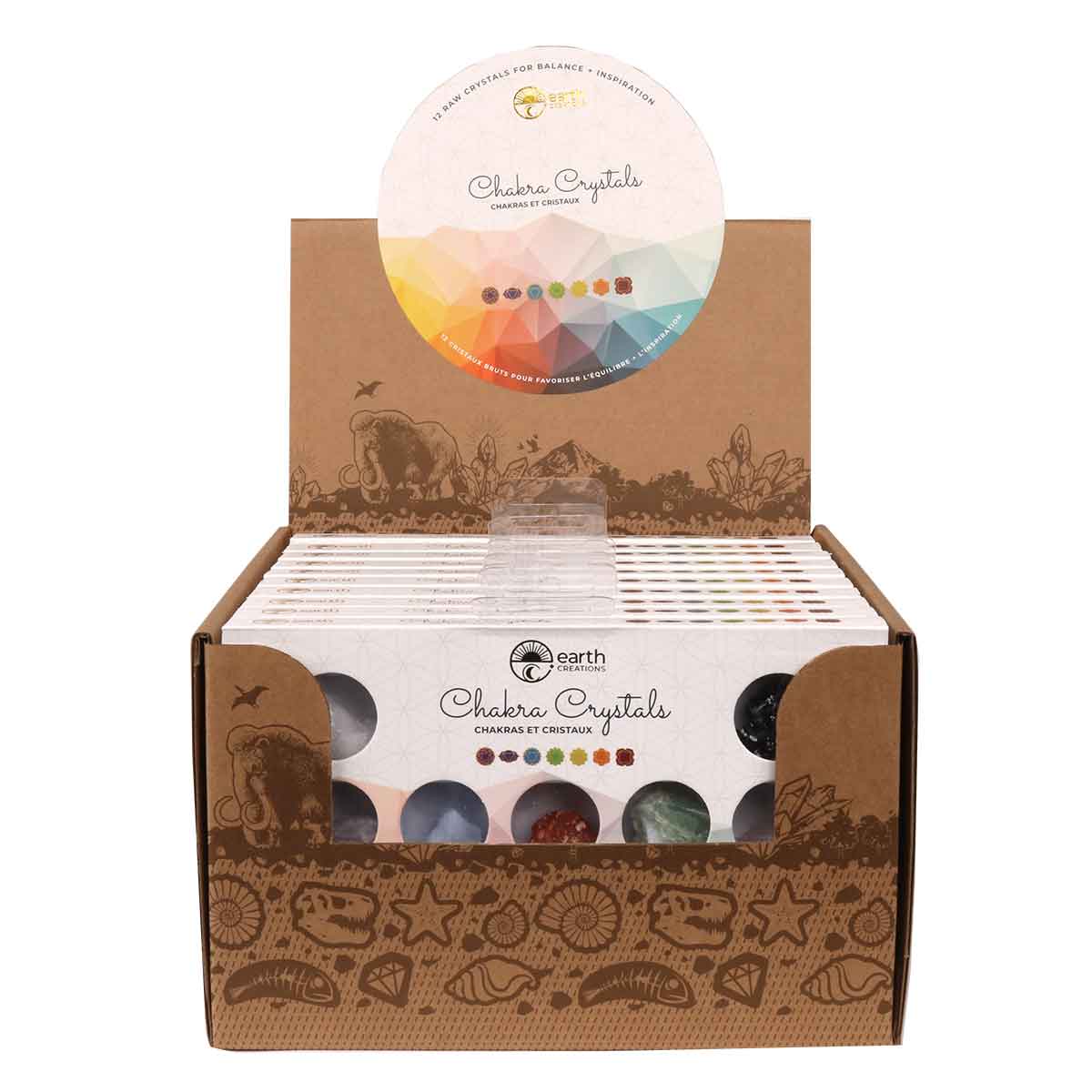 Wholesale Chakra Crystals Gift Set (12-Piece) Displayer of 12
