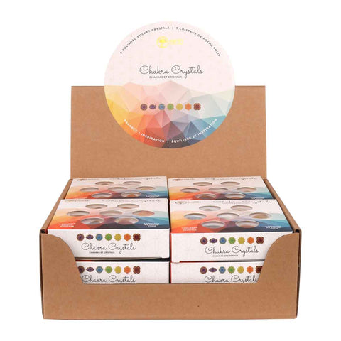 Wholesale Chakra Crystals Gift Set (7-Piece) Displayer of 12