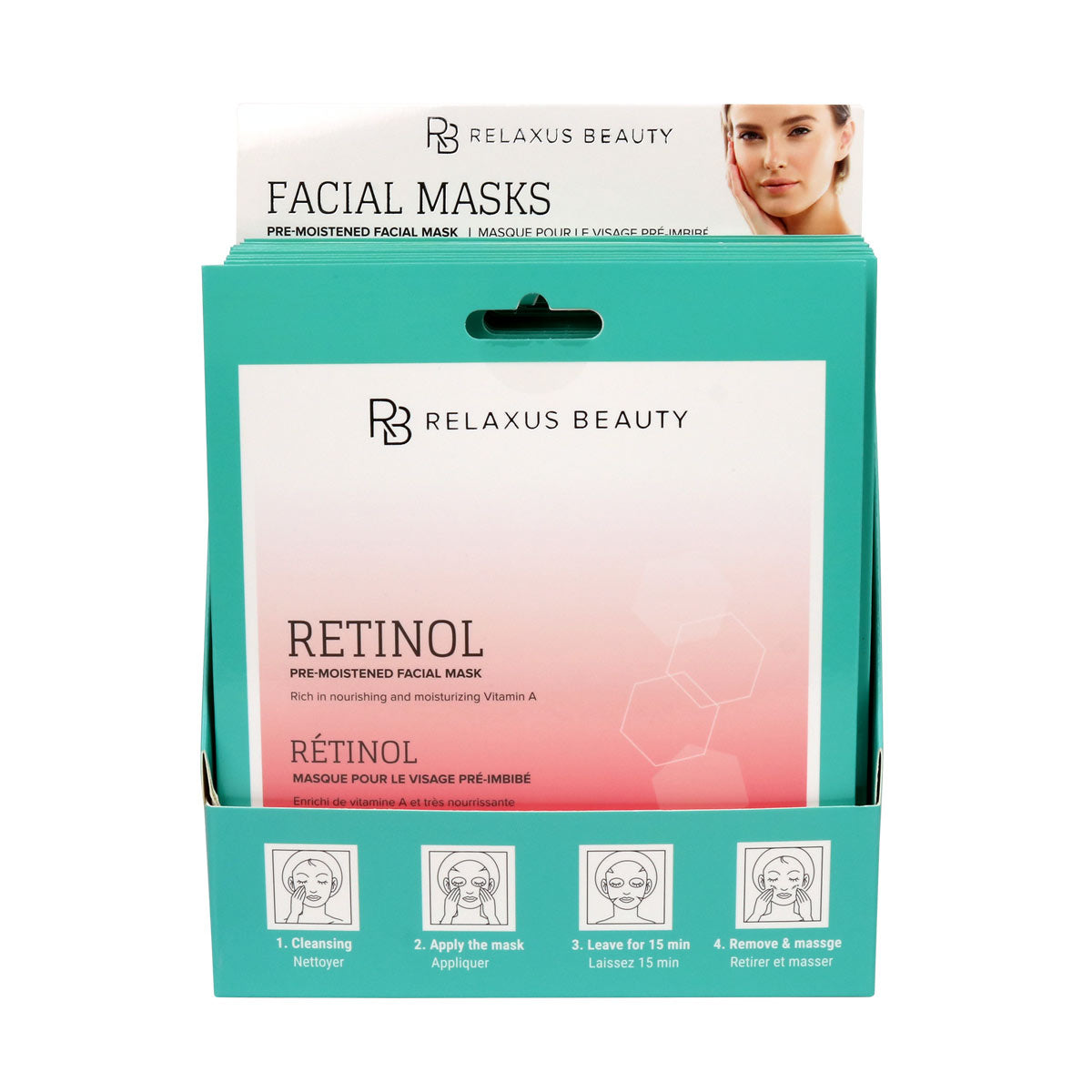 Wholesale Retinol Face Mask - Displayer of 12