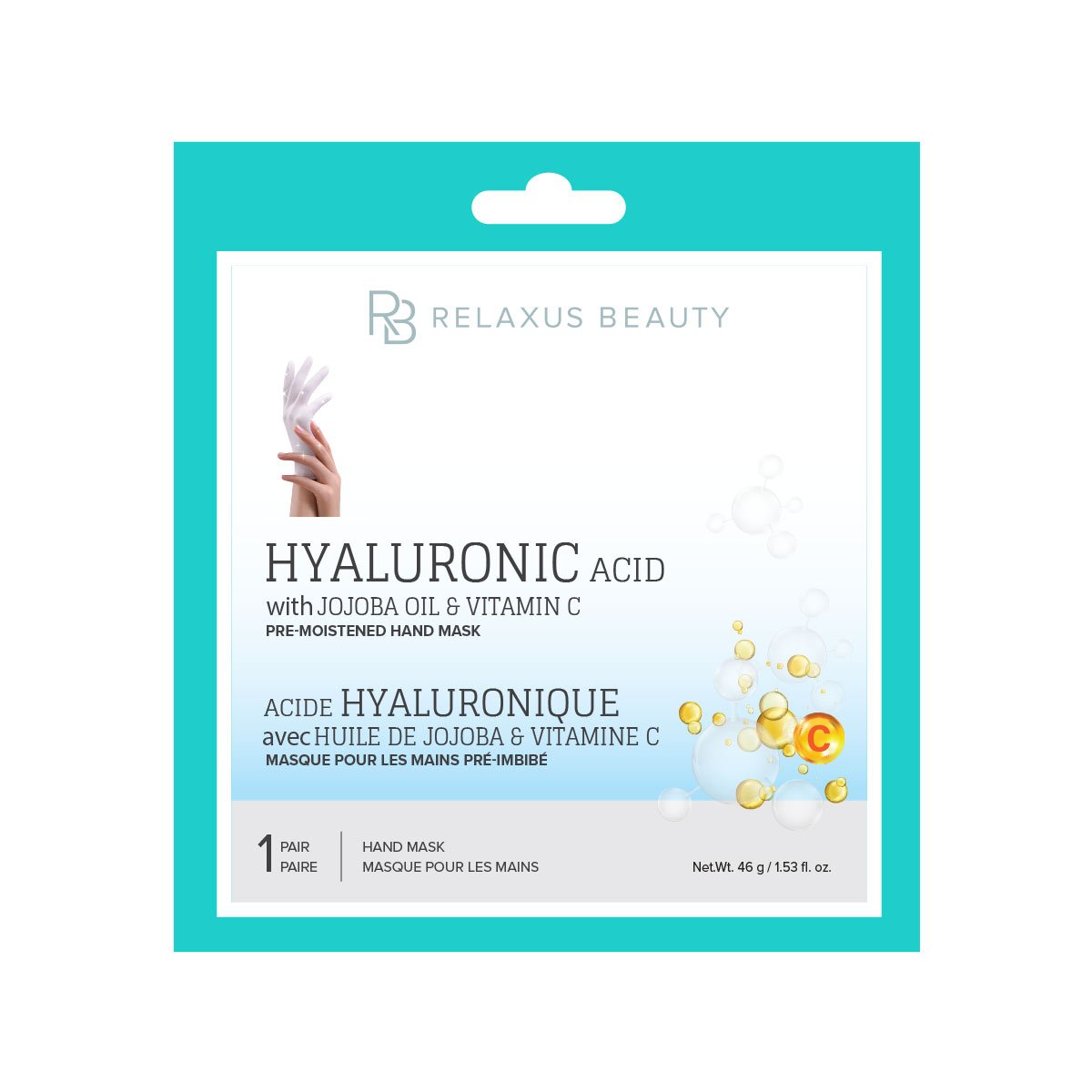 Wholesale Hyaluronic Acid, Jojoba, Vitamin C Hand Mask