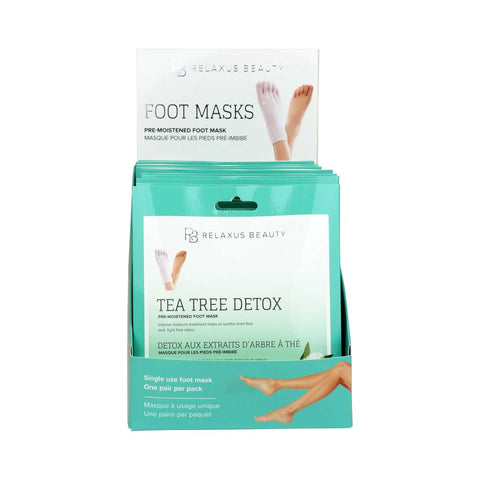 foot masks tea tree detox displayer