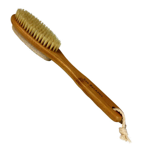 Wholesale Bamboo Foot Brush with Pumice Stone