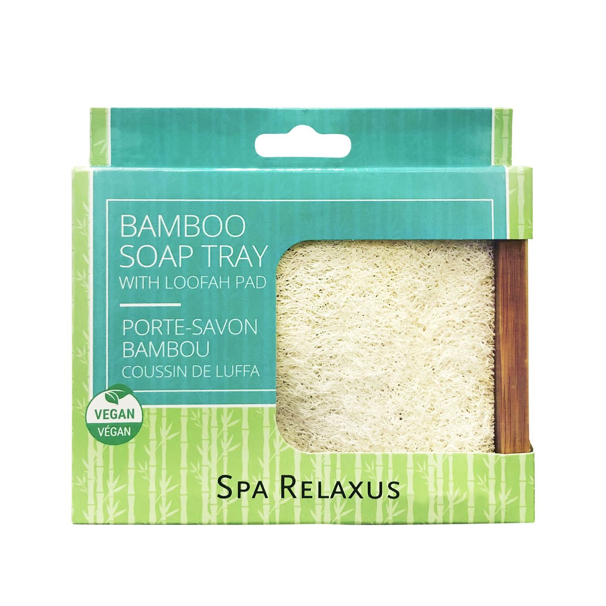 Bamboo Soap Tray With Loofah