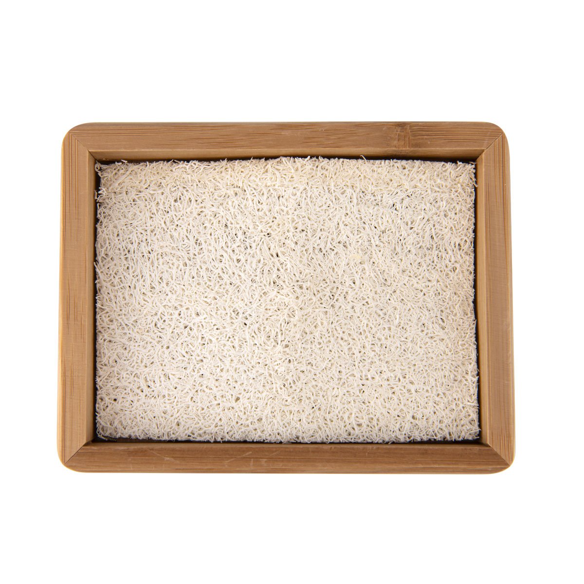 Bamboo Soap Tray With Loofah