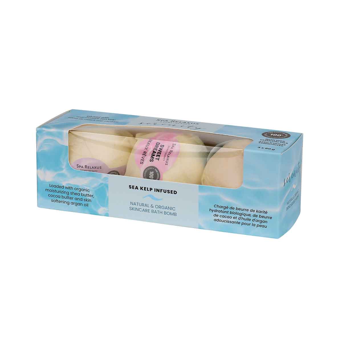 Wholesale Serenity Bath Bombs 3 Piece Gift Set