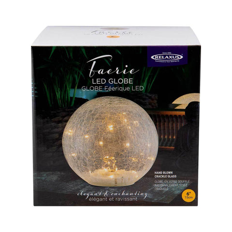 Wholesale Faerie LED Crackle Glass Globe 
