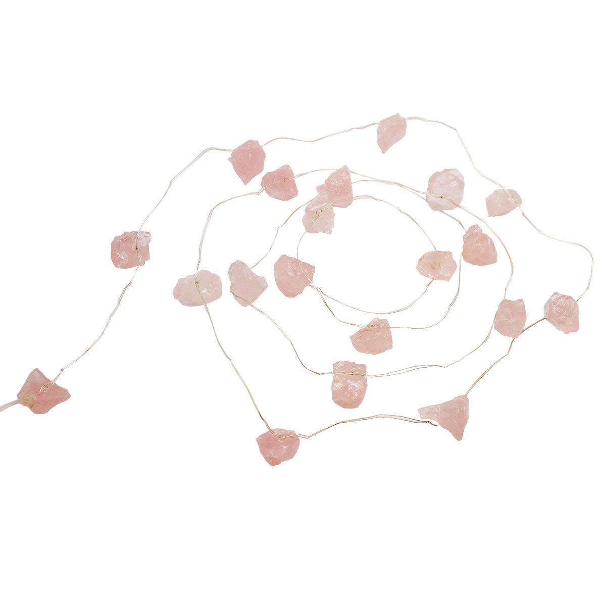 Wholesale Raw Crystal Gemstone String Lights Displayer of 6