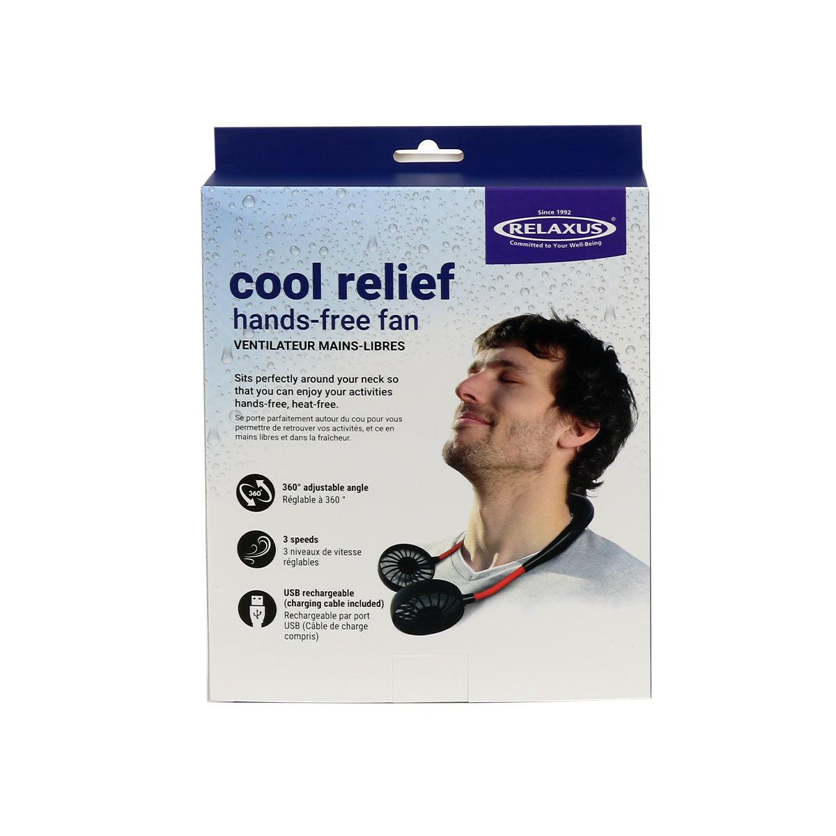 Wholesale Cool Relief Hands-Free Travel Fan Displayer of 6