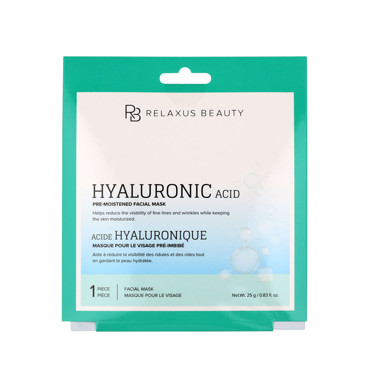 Wholesale Hyaluronic Acid Pre-Moistened Facial Mask - Displayer of 12