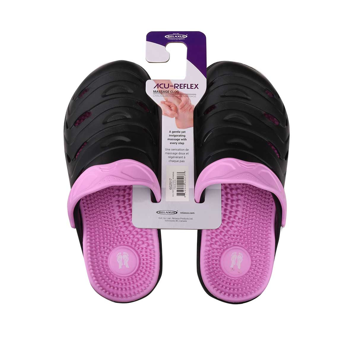Wholesale Women's Pink Acu Reflex Massage Clogs