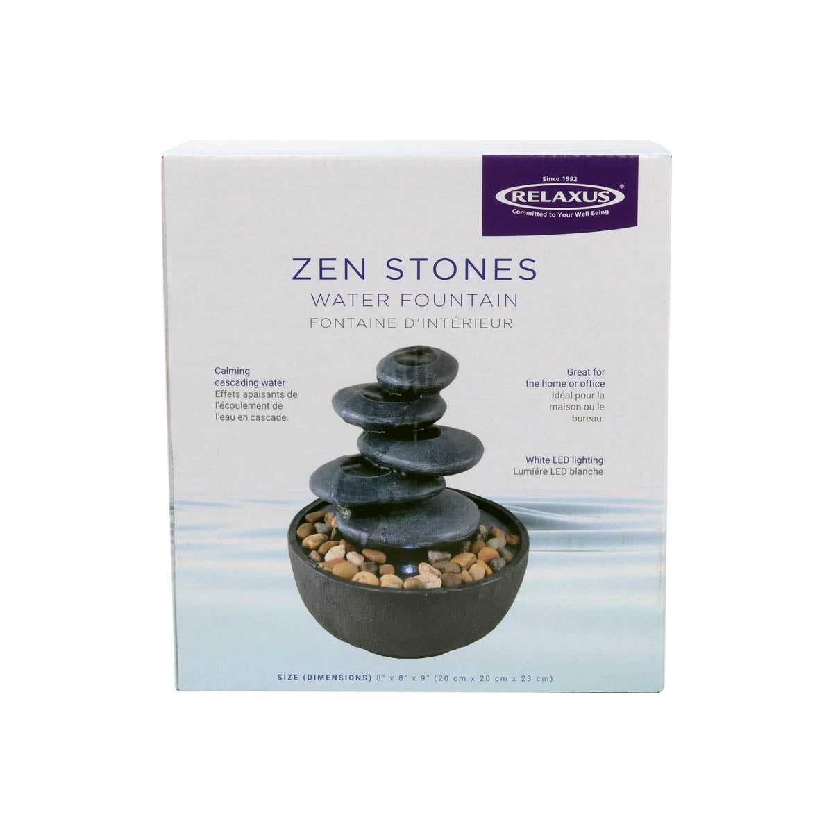 Zen Stones Indoor Water Fountain box