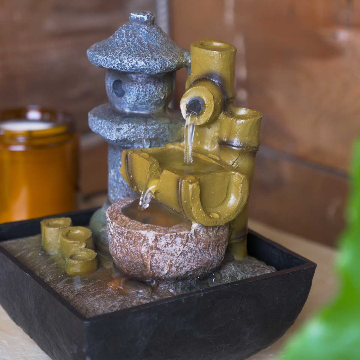 Mini Temple Garden Indoor Water Fountain
