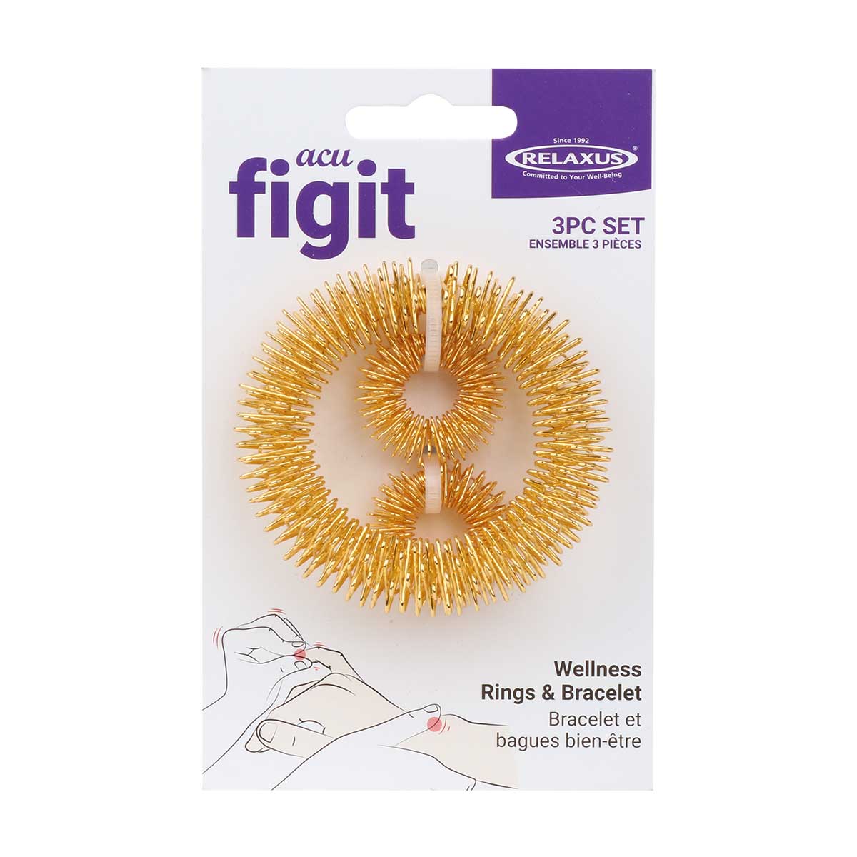 Wholesale Acu Figit Wellness Rings & Bracelet (3-Piece Set) – Relaxus ...