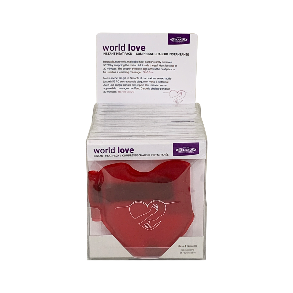 world love heat pack displayer
